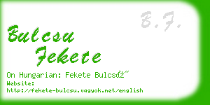 bulcsu fekete business card